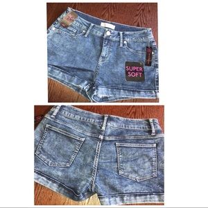 Super soft denim jean shorts